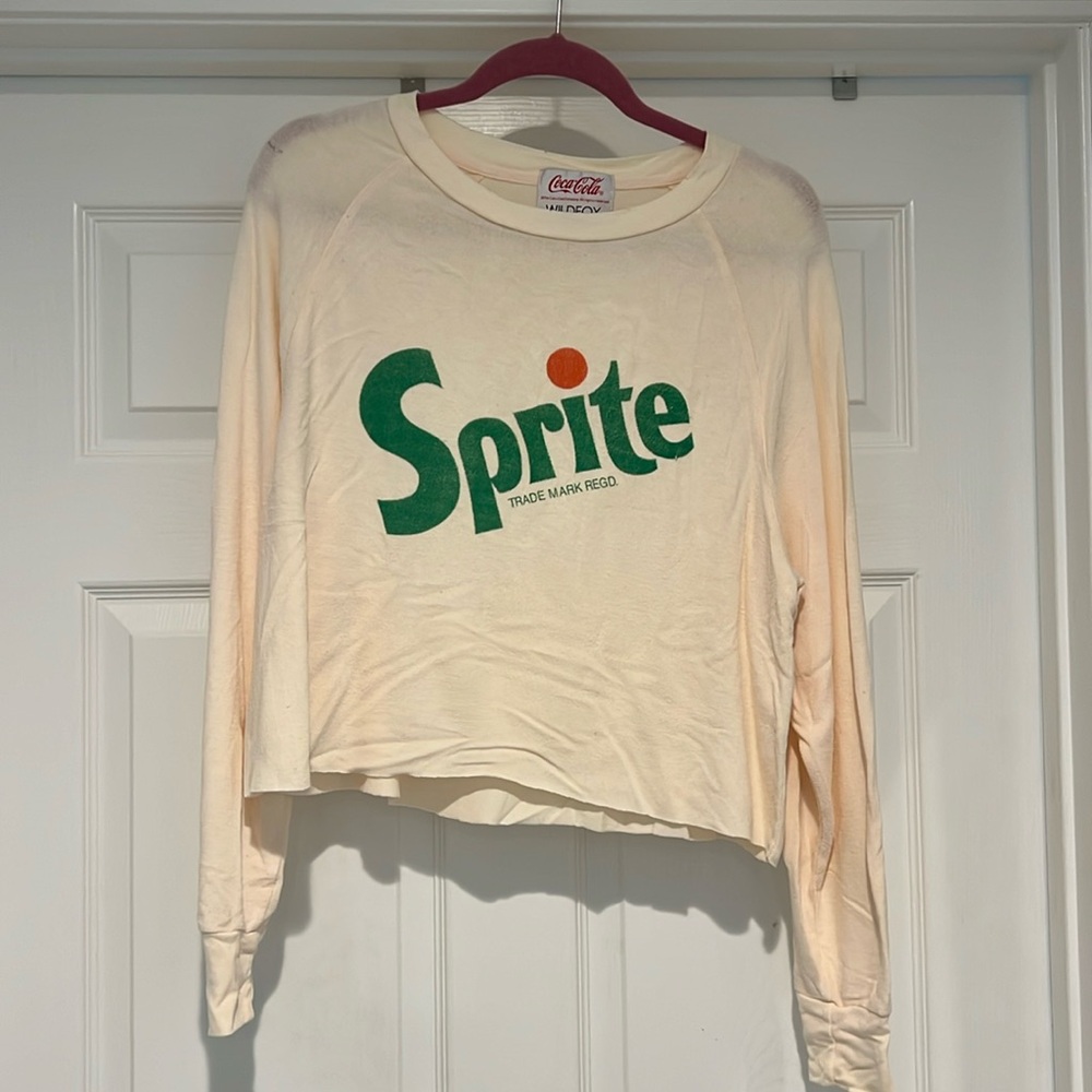 Wildfox RawCut Cropped Sprite Sweatshirt - Coca Cola Collection